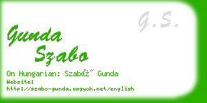 gunda szabo business card